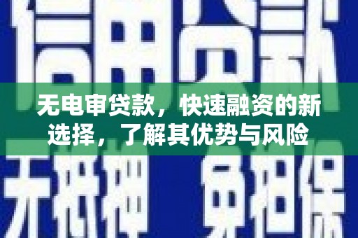 盐湖无电审贷款，快速融资的新选择，了解其优势与风险