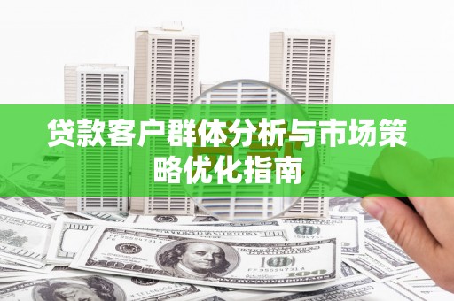 尖扎贷款客户群体分析与市场策略优化指南