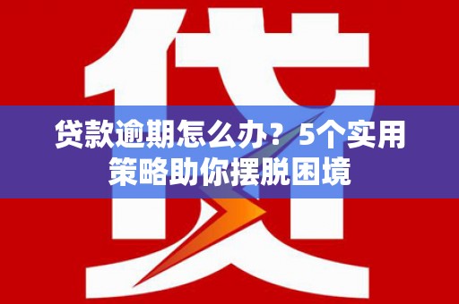 龙文贷款逾期怎么办？5个实用策略助你摆脱困境