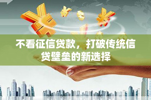 岭东不看征信贷款，打破传统信贷壁垒的新选择