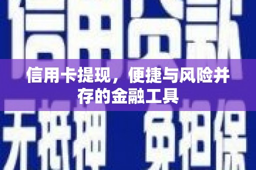 浦江信用卡提现，便捷与风险并存的金融工具
