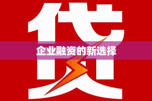 仑背企业融资的新选择