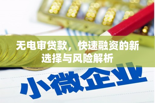 宽甸无电审贷款，快速融资的新选择与风险解析