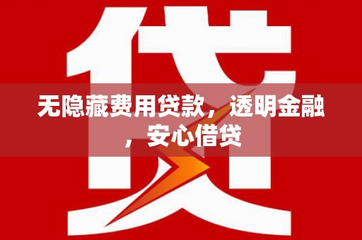 亭湖无隐藏费用贷款，透明金融，安心借贷