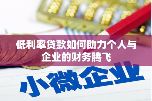 龙陵低利率贷款如何助力个人与企业的财务腾飞